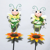 Hot 2 Honey Bee Flower Garden Stick Stake Decoration
