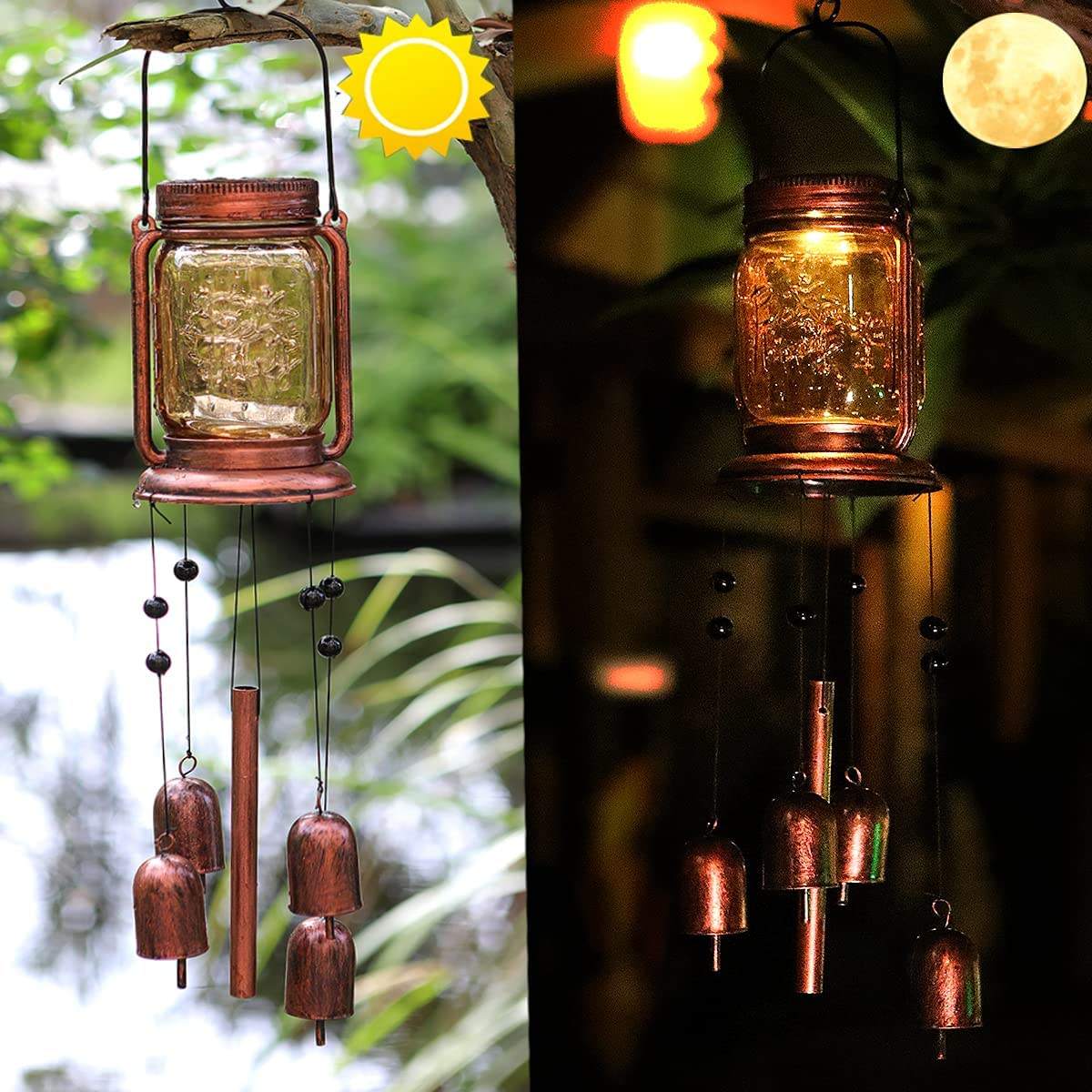 Hanging Memorial Outdoor Waterproof Garden Terrace Courtyard Corridor Decoration Iron Wind Chime