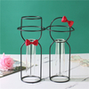 Modern Home Creative Ladies Men Modeling Metal Flower Vase Stand For Bedroom Decor Glass Flower Vase Small Ornaments