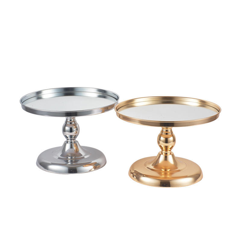 High End Iron Art Metal Gold Cake Stand Tray Supporting Party Snack Dessert Fruit Plate