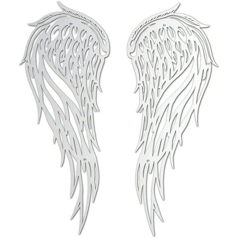 Indoor Outdoor Large Metal Angel Wings Wall Decor For Home Bedroom Living Room Garden Office