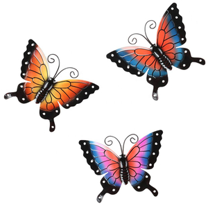 Creativity Home Metal Colourful Butterfly Wall Hanging For Bedroom Living Room Decor