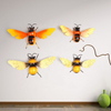 Outdoor 3D Metal Bee Shaped Wall Art Decor For Backyard Garden Fences Hanging Decorations