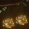 Outdoor Solar Hanging Waterproof 60 Led Metal Pineapple Lantern Lights For Garden Patio Yard Lawn Tabletop Decoration