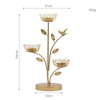 Luxury Romantic Gold Wrought Iron Leaf Bird Shaped Candle Holder For Decor Home Wedding Gifts