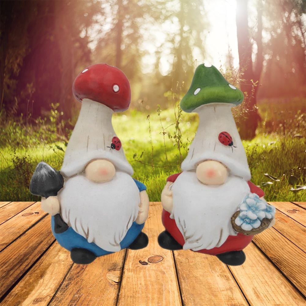 Customized Outdoor Creative Handcrafted Art Crafts Ceramics Gnome Figurine For Patio Lawn Garden Decoration