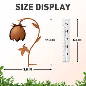 rusty flower rain gauge stake (6)