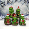 Creative Christmas Grinch Ornaments Green Monster Resin Crafts