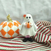 Wholesale Halloween Cute Ghost Figurines Resin Pumpkin Statue