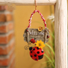 Ladybug Sunflower Welcome Hanging Sign Full Spring Atmosphere Decoration