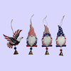 Patriotic Butterfly Wind Chime Indoor And Outer Independence Day Hanging Accessories