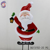 Handmade Cheap Metal Christmas Figurines Garden Stakes Santa Claus