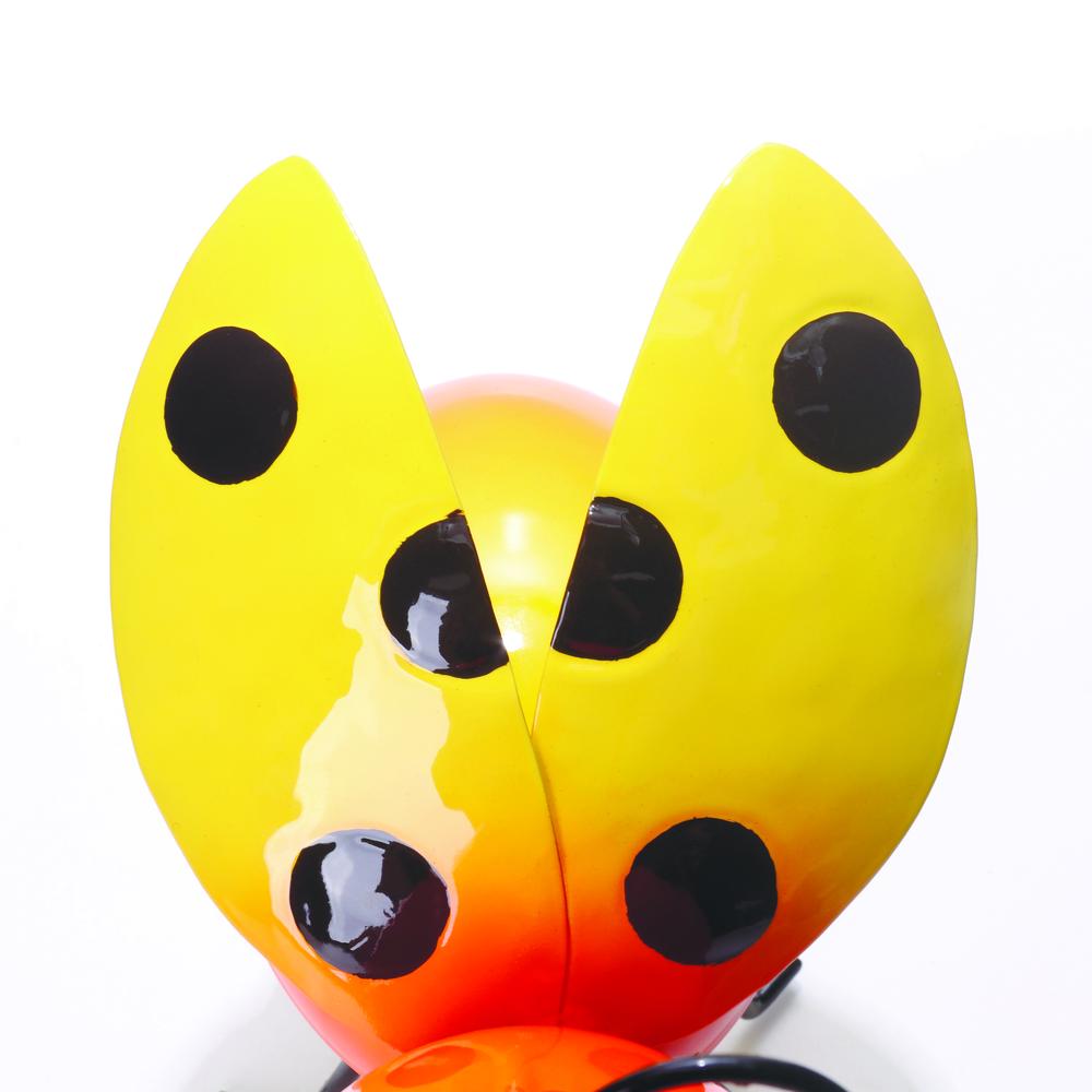 metal orange ladybug garden statue (2)