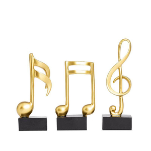 Modern Musical Notation Ornament Figurine for Bedroom Desktop Collectibles Piano Decorations