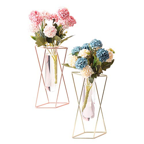 Nordic Ins Triangle Ornament Small Hydroponic Flower Stand Simple Creative Home Decoration Garden Gold Large Metal Vases