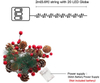 Pine Cone Berries Garland With Lights Fairy Led Christmas Lights For Winter Holiday New Year Decor Battery Powered 2M 20 Lights