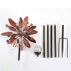 Outdoor Antique Metal Solar Wind Spinner Tree Leaves Color Changing Led Light Stake For Garden Lawn Yard Art Decor