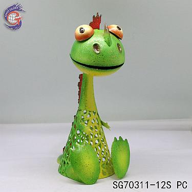 Wholesale Promotional Metal Cute Animal Ornamental Decoration Dinosaur Solar Led Garden Light