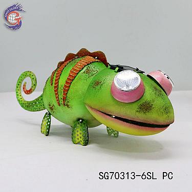 Wholesale Promotional Metal Cute Animal Ornamental Decoration Dinosaur Solar Led Garden Light