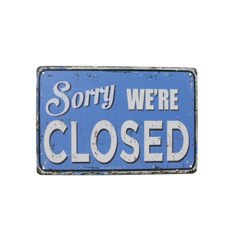 Vintage Metal Shop Open Closed Sign Wall Art Decor For Outdoor Bar Cafe Home Decorations