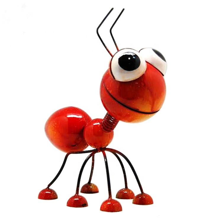 New Design Garden Ornaments Decor Art Metal Red Ant Lawn And Yard Decorations