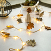 New Outdoor Led Simulation Bark Snowflake Copper Wire Christmas Tree String Lights For Festive Wedding Room Decorative