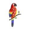 Metal Bird Wall Decor Outdoor Parrot Art Hanging Decorations for Patio Fence And Porch
