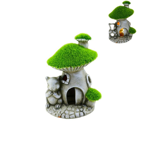 2022 Modern New Design Resin Mushroom House Ornament For Garden Patio Yard Lawn Decor