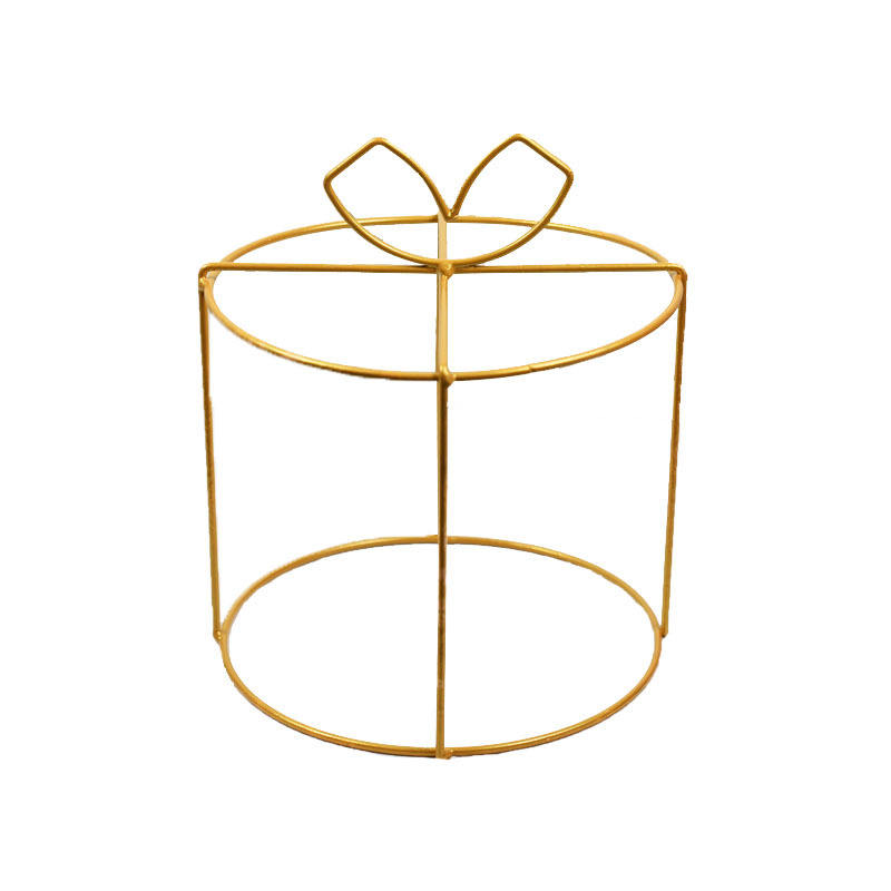 Metal Stand Flower Basket Wrought Iron Geometric Creative Gift Gold Cake Flower Stand Set