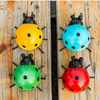 Metal Garden Art Decorative Set of 4 Cute Ladybugs Outdoor Wall Sculptures