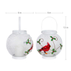 Battery Timer LED Holiday Snowman And Santa Lantern Candle Holder Durable Metal Indoor Outdoor Décor