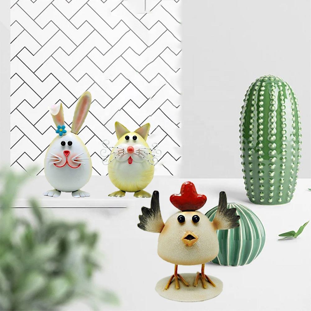 Cute Metal Animals Decor Handmade Crafting Ornaments Supplies 2022 Easter New Festival Decoration Other Holiday Supplies