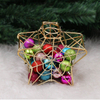 2022 New Creative Metal Round Pentagram Christmas Gift Ball Box With Lights Home Holiday Party Decorations