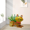 2022 New Cute Large Cat Dog Metal Animal Flower Pot For Home Garden Planting Decor