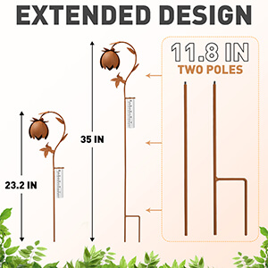 rusty flower rain gauge stake (7)