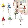 Hand-Painted Resin Bird Song Bell Animal Wind Chime Pendant Garden Decoration