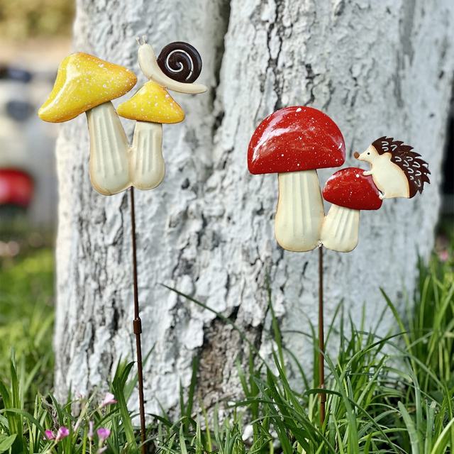 mushroom yard art