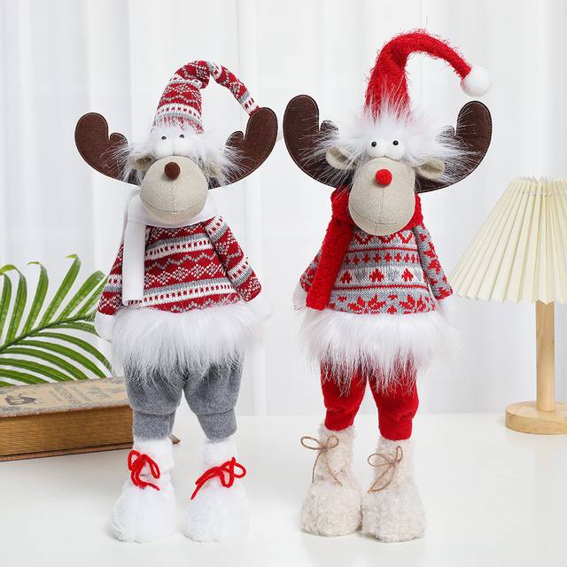 Gift Wholesale Giant Big Stuffed Animal Standing Glowing Reindeer Plush Dolls