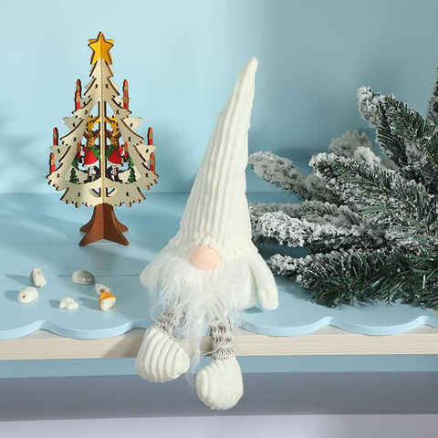 White Couples Stuffed Sitting Gnomes Ornament Hand Factory