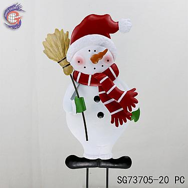 Handmade Cheap Metal Christmas Figurines Garden Stakes Santa Claus