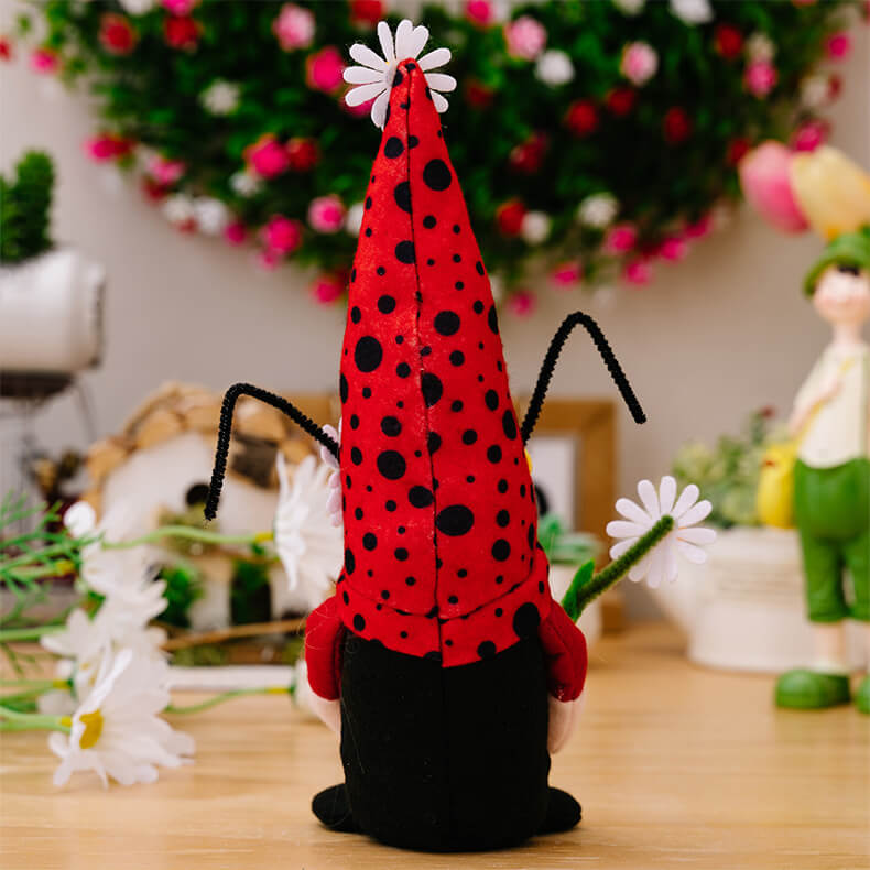 Custom Plush Dolls Lively Ladybug Gnome for Nature-inspired Decor Gift Idea