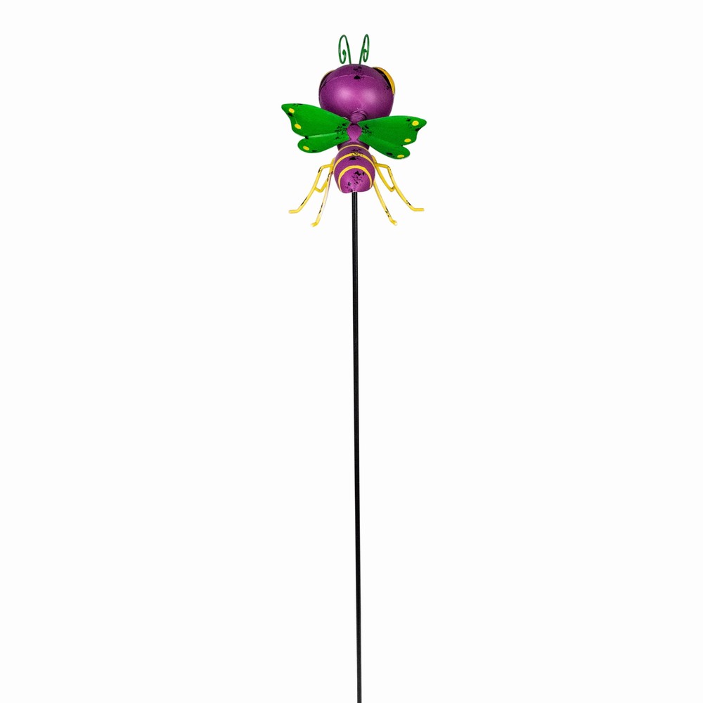 Handmade Purple Metal Butterfly Garden Art Decorations Stake