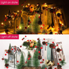 Pine Cone Berries Garland With Lights Fairy Led Christmas Lights For Winter Holiday New Year Decor Battery Powered 2M 20 Lights