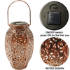 Outdoor Waterproof Hanging Retro Solar Lanterns Led Lights For Patio Garden Courtyard Porch Courtyard Pathway Decorative