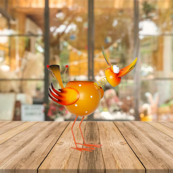 Custom Decor Outdoor Cheap Small Decorative Metal Garden Bird Metal Flower Pot Molds