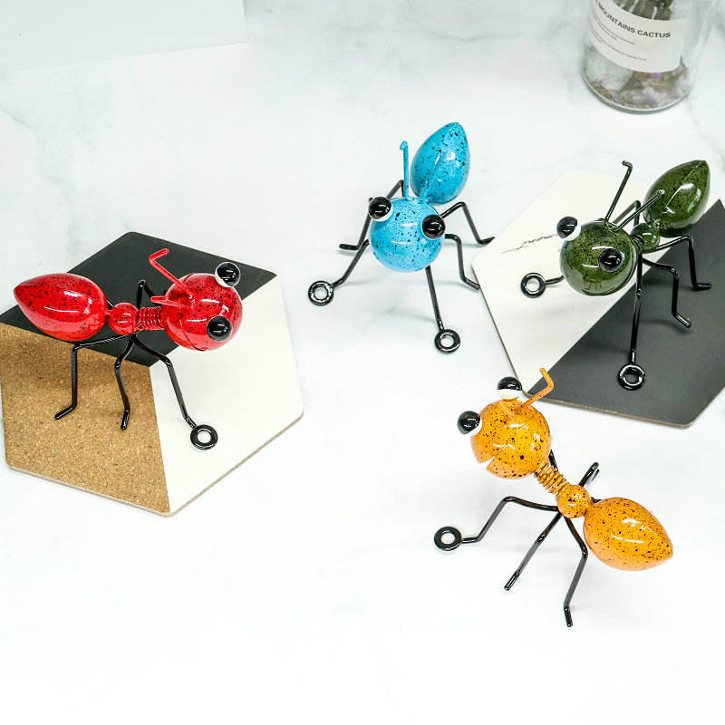 Outdoor 3D Metal Ant Wall Decor Colorful Cute Insect For Indoor Bathroom Kids Room Tree Porch Patio Hanging Decoration