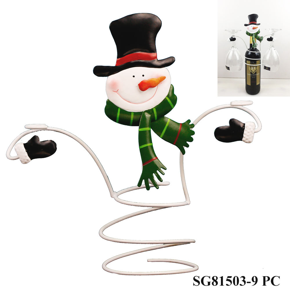 Santa Claus Wine Bottle and Glass Holder Stand
