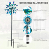 2022 Creative New Metal Art Double Spinning Windmill Stake For Outdoor Yard Patio Lawn Garden Decoration
