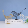 Indoor Cute Home Decor Small Animal Statues Handicraft Metal Bird Decorative For Living Room Bedroom Garden