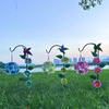 Outdoor Waterproof Metal Solar Led Light Flower Ball For Yard Art Decoration Garden Street Lawn Stakes